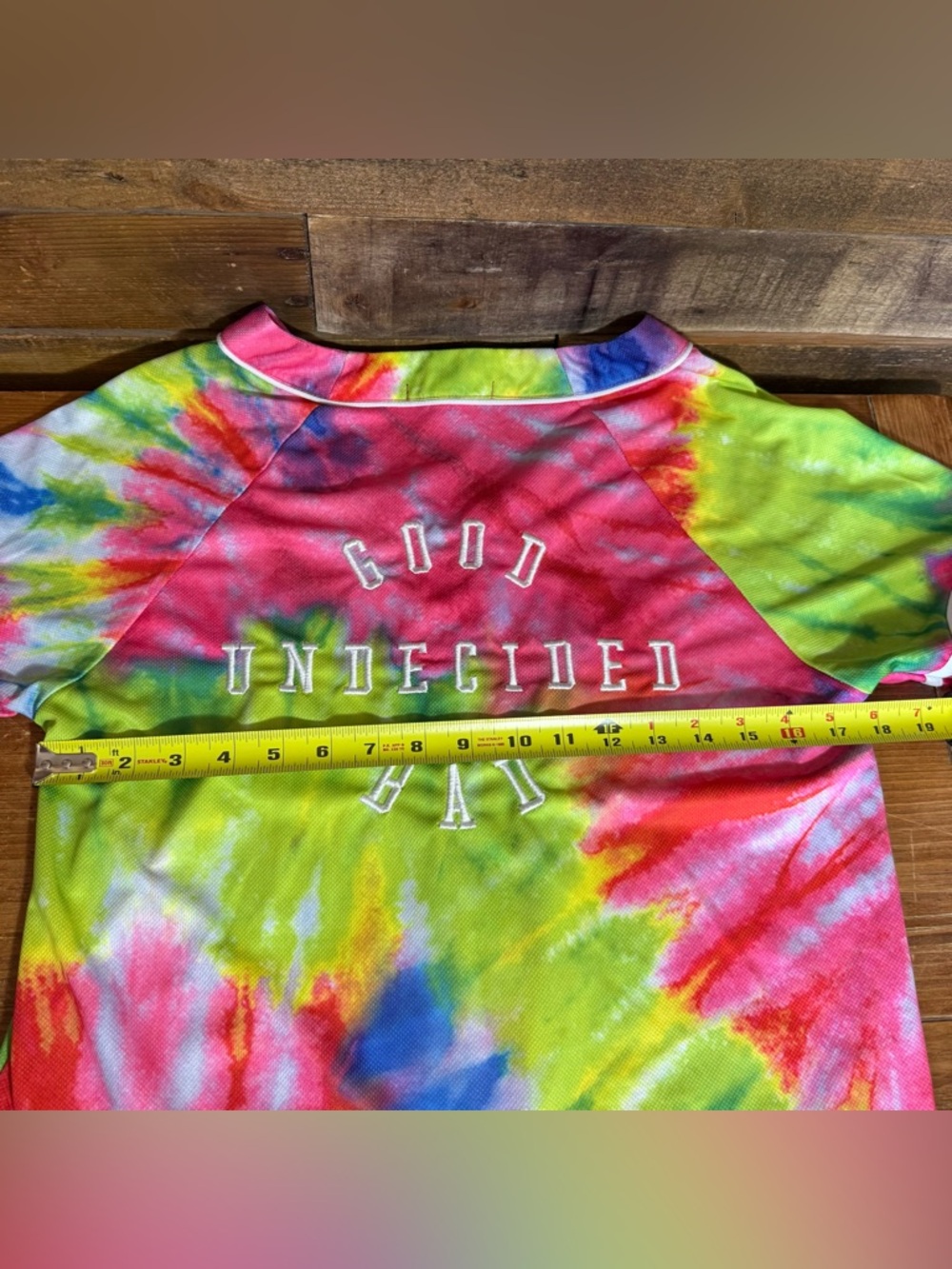 Forever 21 Womens Short Sleeve Tie-Dye Baseball Jersey 1996 Size Small. - Picture 5 of 6